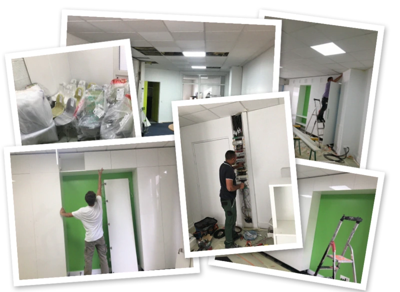 travaux de rénovation des bureaux